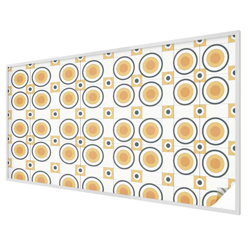 Folia Okienna Wallfluent 200x116 cm Chroniąca Prywatność Graficzny wzór retro z powtarzalnymi okręgami 1 rol.