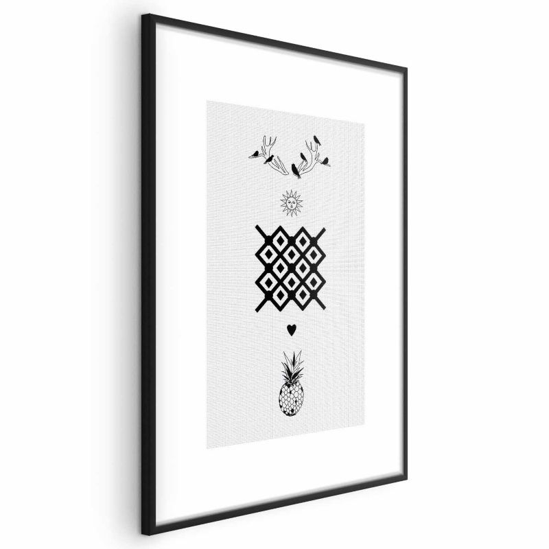 Plakat Artgeist Szczęście 21x30 cm z ramą czarną 1 szt