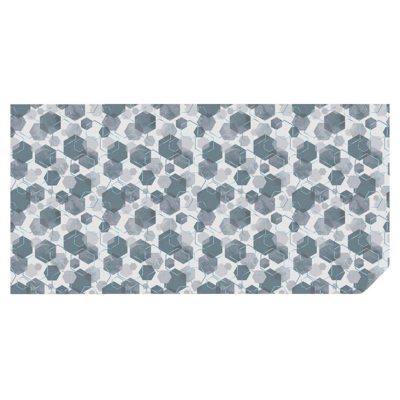 Folia Witrażowa Tulup 200x100 cm Samoprzylepna na Okno Heksygonalny wzór nowoczesny chłodna paleta 1 rol.