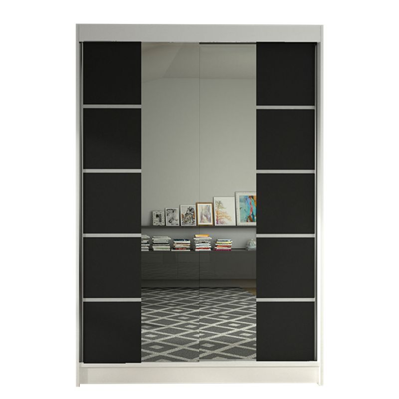 Szafa MIRJAN 24 z drzwiami przesuwnymi Lino V biały/czarny 1 szt.