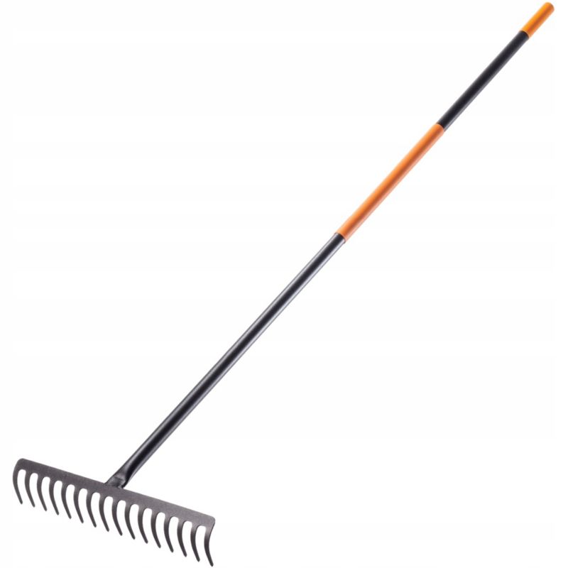 Grabie KADAX metalowe 16-Zębne Do Liści Trawy Trzonek 1szt.