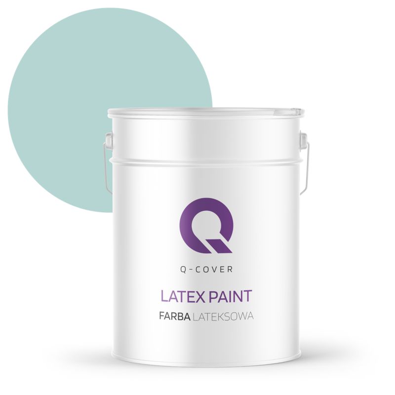 Farba Lateksowa Do Ścian i Sufitów Q-Cover Miętowy jasny H1561 Głęboki Mat 10L