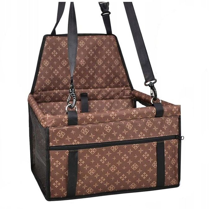 Transporter dla zwierząt Be-active.pl samochodowy fotelik dla psa kota brązowy 1szt