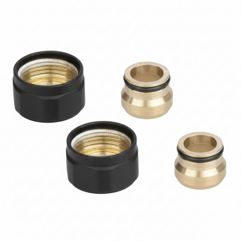 Złączka zaciskowa miedź CU grzejnikowa 15 mm x M22 czarny LUXRAD 2 szt