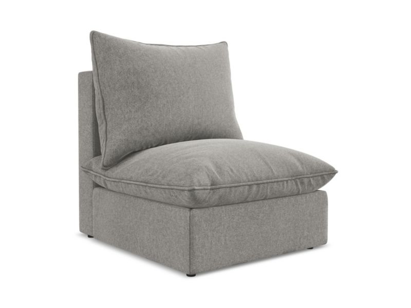 Moduł LaMiaSofa RAVENNA z tkaniny welwetowej 75x90 cm szary 1 szt.