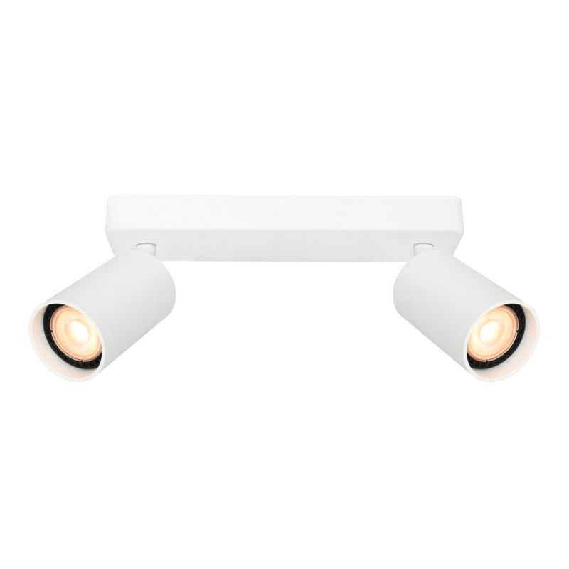 Lampa sufitowa Italux Nesto biały piaskowany Listwa z lampami 2 x GU10 x 10W wym: 13 x 24 x 5,5 cm - 1 szt.