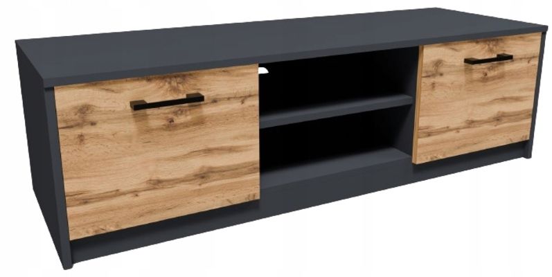 Szafka rtv Matkam 120 cm 2DC stolik Rob grafit-wotan 1 szt.