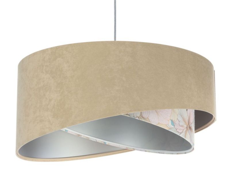 Lampa Bps Koncept wisząca SAND FLOWER 2 beżowa/srebrna 1 szt