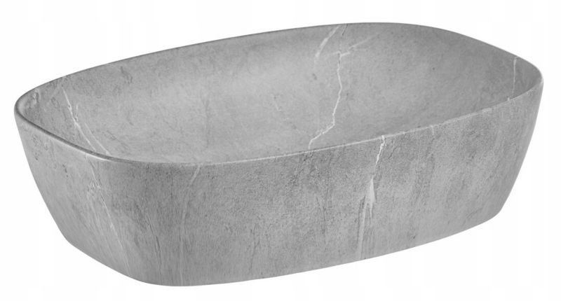 Umywalka nablatowa Furnidea 50 cm szary mat owalna ANNA 1 szt.