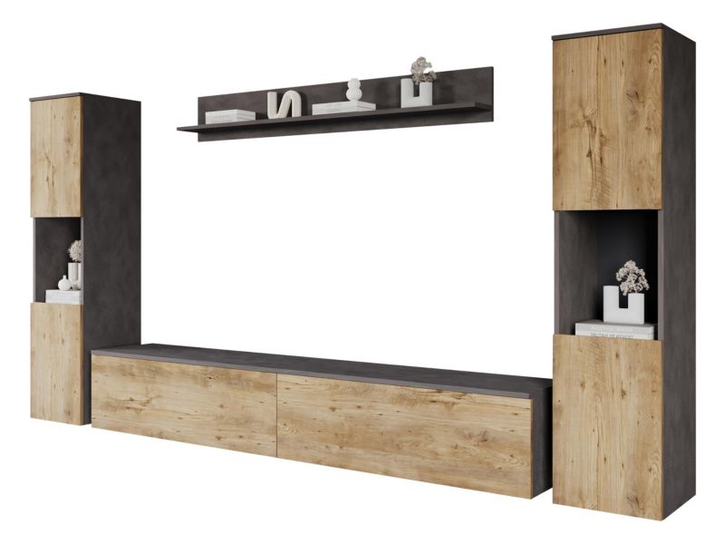 Meblościanka MIRJAN 24 Paris XL matera / kastanien breslau 1 kpl.