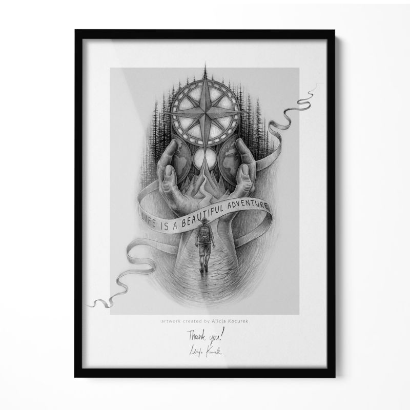 Ramka na zdjęcia Tulup czarna 60x80 cm 1 szt.