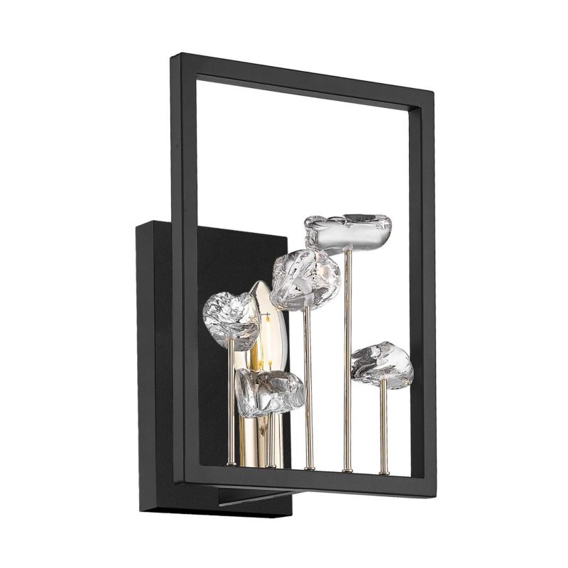 Kinkiet ścienny Zuma Line Caroline czarny matowy-francuskie złoto styl nowoczesny 1 x E14 x 40W IP20 wym: 27 x 12 cm - 1 szt.