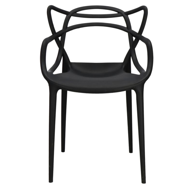 Krzesło loftowe do jadalni, kuchni, biura Springos Matrix nowoczesne czarne 1 szt.