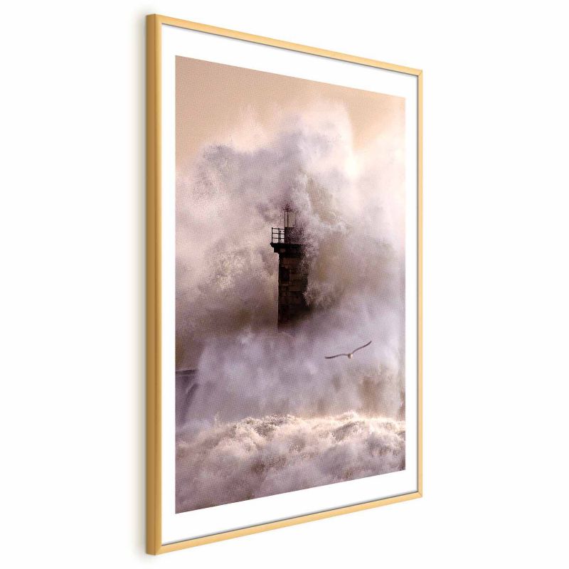 Plakat Artgeist Sztorm 21x30 cm z ramą złotą 1 szt