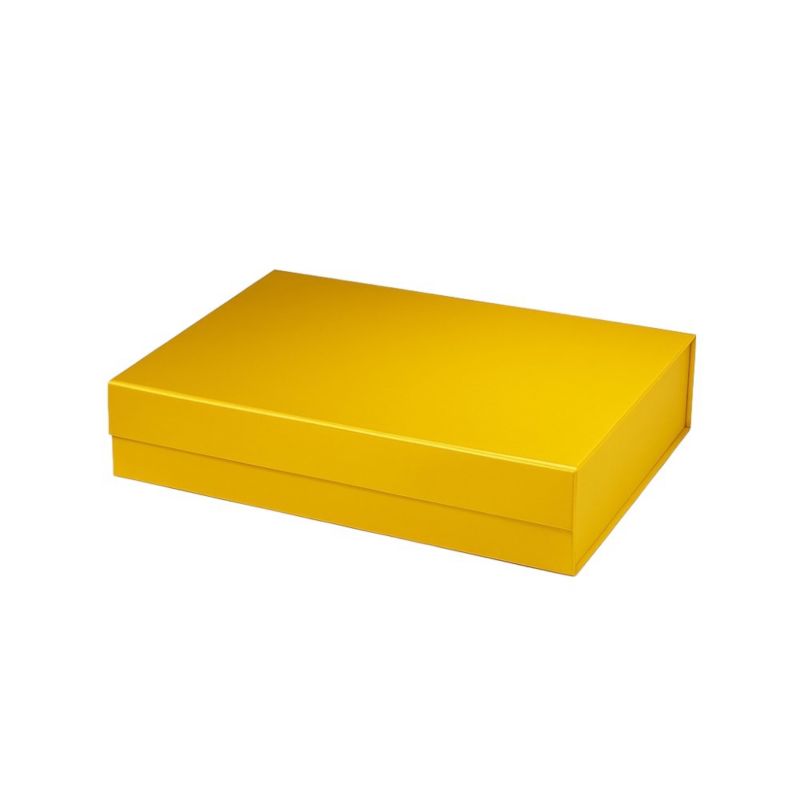 Pudełko Magnatyczne Neopak Perłowe Żółte 330x255x70mm (zew) A4 Na Prezent 1 szt.