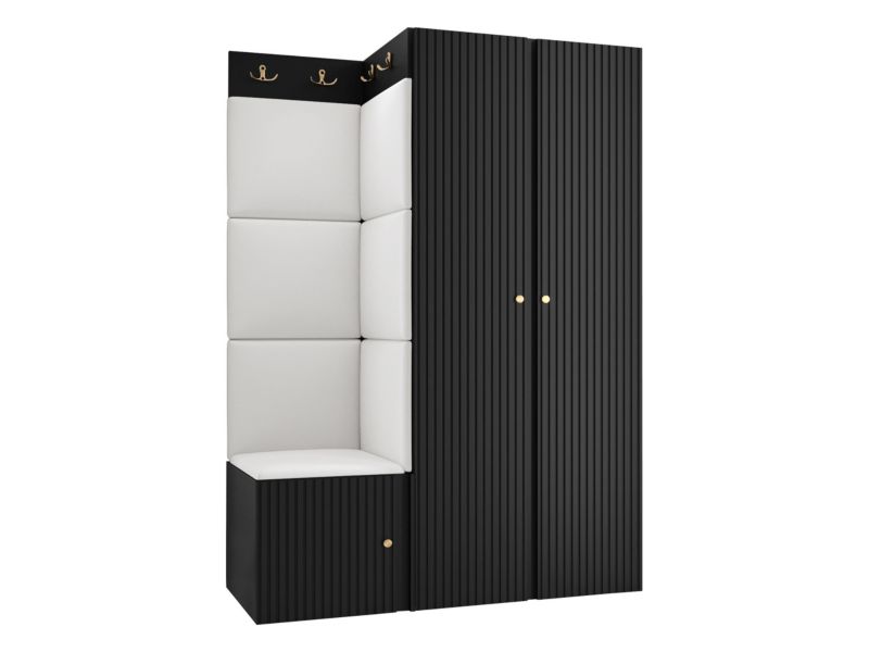 Zestaw MIRJAN 24 Orion Ryfel Slim XXIII czarny + biała ekoskóra 1 kpl.