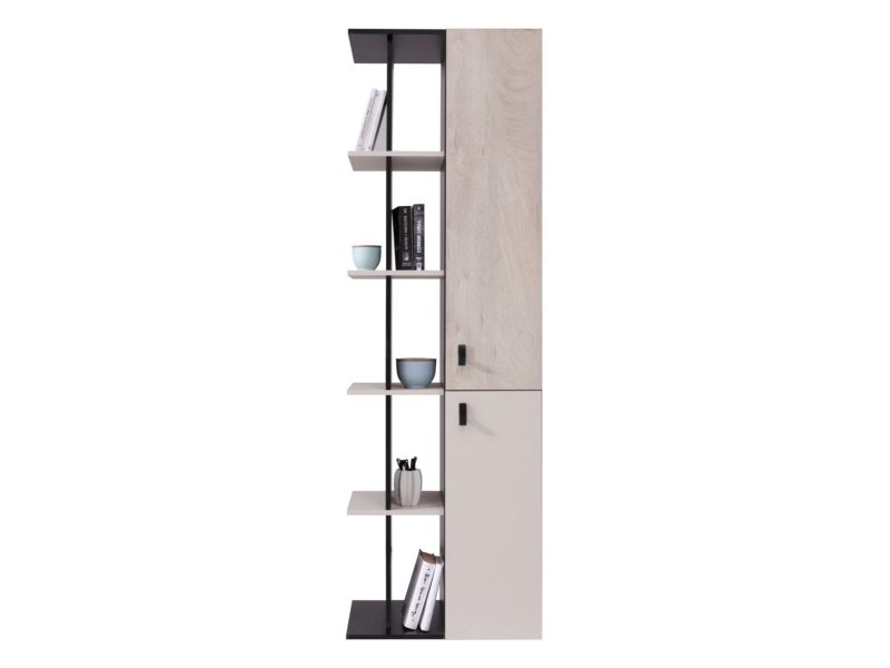 Regał MIRJAN 24 Planet System 5 czarny/dąb/beż 1 szt.