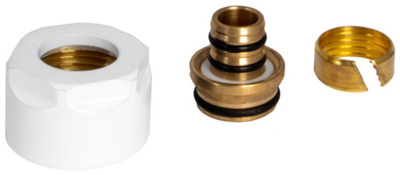 Zestaw zaciskowy na rury PEX biały