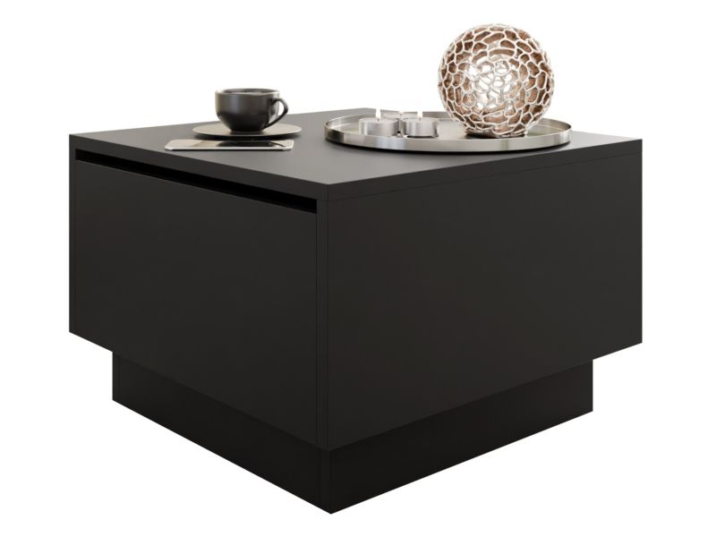 Stolik kawowy MIRJAN 24 ze schowkiem Moon 60x60 czarny 1 szt.