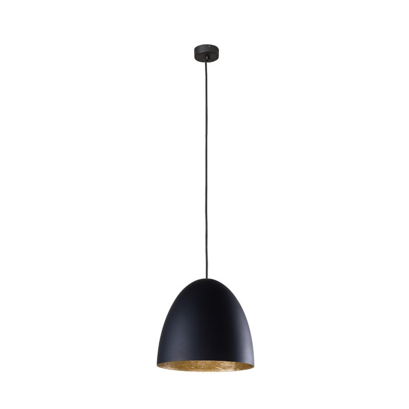 Lampa wisząca Nowodvorski Lighting Egg czarno-złota okrągła 38 cm nad stół wyspę 1xE27 x 40W 1 szt.