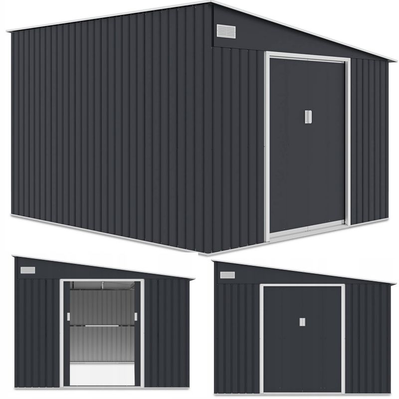 Domek Ogrodowy Narzędziowy Szopa na Narzędzia JASPER 321x279 cm Metalowy 1 szt