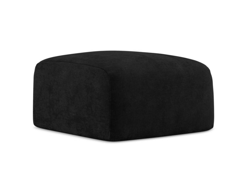 Pufa LaMiaSofa SAVONA z tkaniny szenilowej 65x65 cm czarny 1 szt.