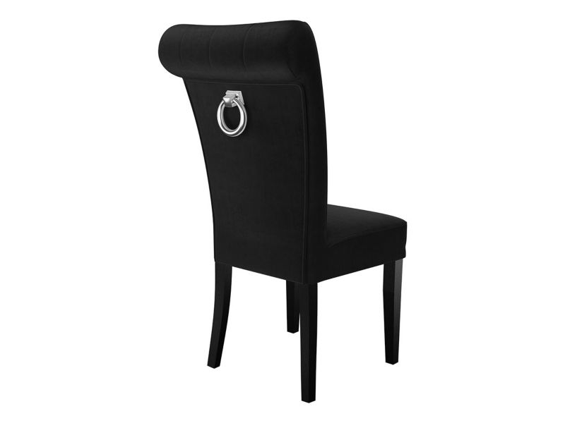 Krzesło MIRJAN 24 S65 czarny + kołatka chrom 1 szt.