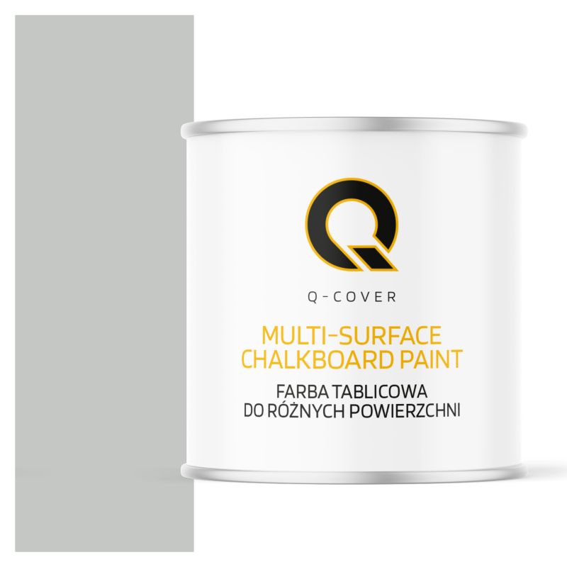 Farba Tablicowa Do Ścian Pisania Kredą Q-Cover Kolor Szary jasny RAL7035 Mat 2.5L