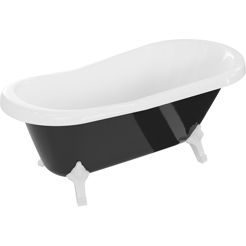 Wanna wolnostojąca Mexen Retro biało-czarna 150x73 cm 1 szt.