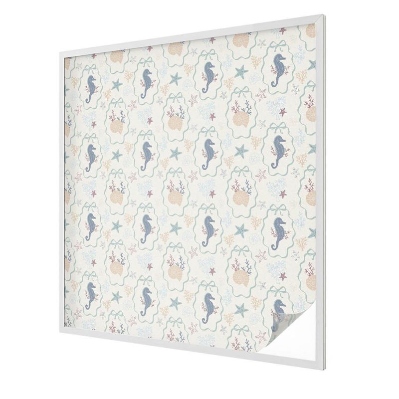 Folia Na Okno Wallfluent 100x100 cm Chroni Prywatność i Zapewnia Dyskrecję Morski wzór harmonijny 1 rol.