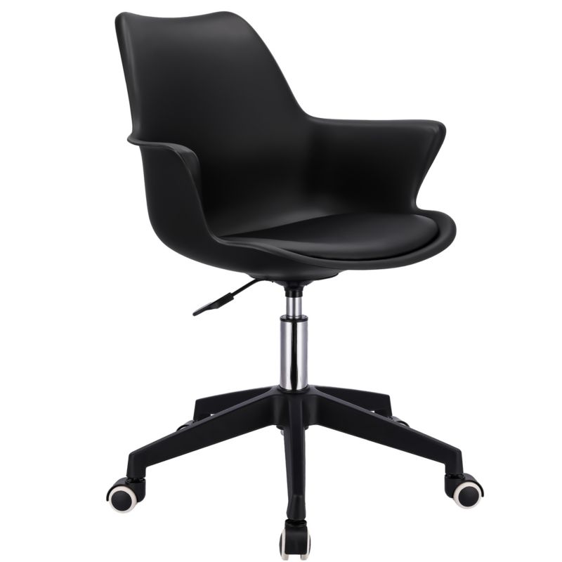 Krzesło obrotowe profilowane JUMI ergonomiczne wygodne INEZ czarne 1 szt.