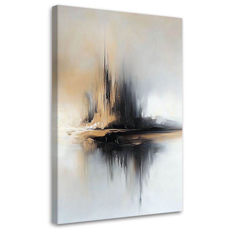 Obraz na płótnie Feeby Abstrakcja Beżowo Szara 40x60cm 1szt