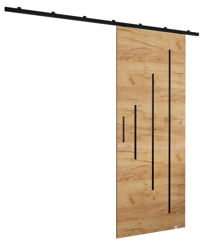 Drzwi przesuwne naścienne Abiks ZONDA Y 70 dąb craft złoty 1 szt.