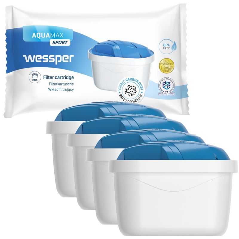 Filtr wody, Wessper, wkład do dzbanków filtrujących Dafi Brita, zamiennik, 4szt