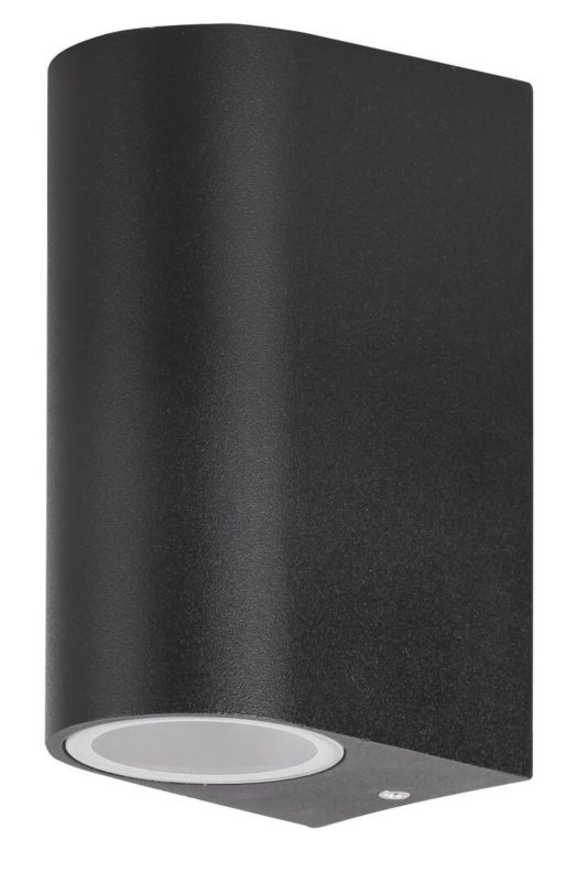 Kinkiet ścienny zewnętrzny Rabalux Chile czarny 2 x GU10 x IP44 wym: 14,5 x 6,5 x 9,4 cm - 1 szt.