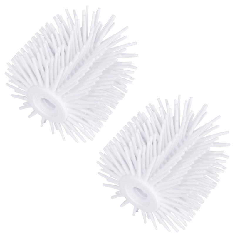 Zestaw końcówek zamiennych do szczotki WC KBWC Yoka Home silikon białe - 2 szt.