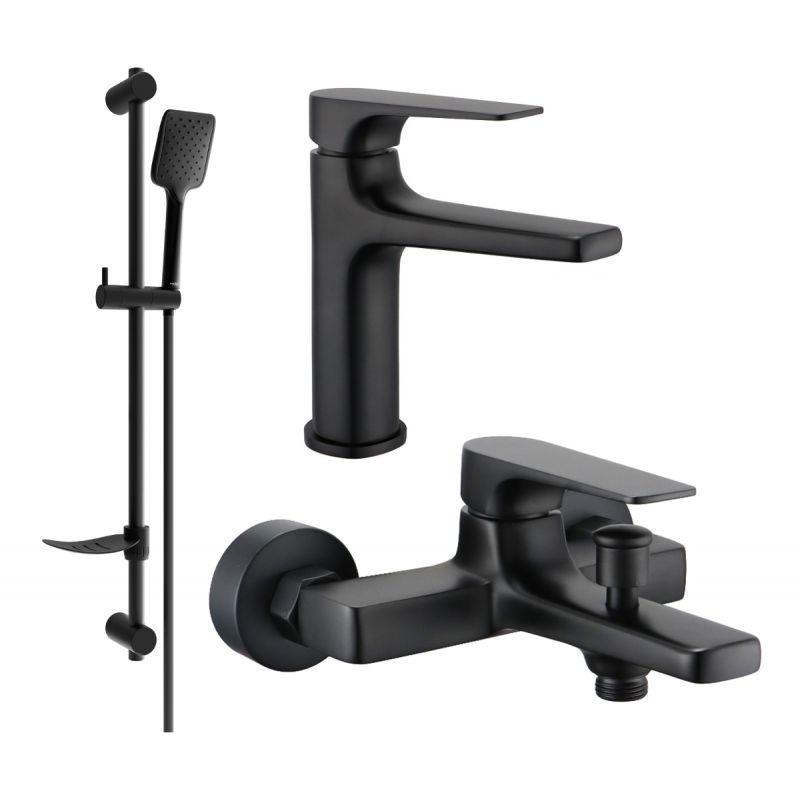 Zestaw wannowy Mexen Lynx czarny 745903DF62-70 1 szt.