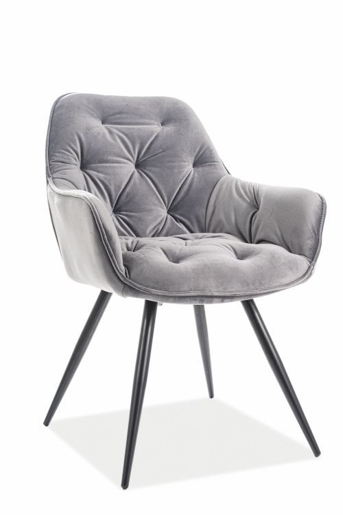 Krzesło Signal CHERRY VELVET szare 1 szt