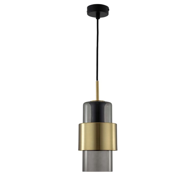 Lampa wisząca Light Prestige Miele 5138 złoto-dymny szerokość 13 cm 1xE27 x 40W 1 szt.