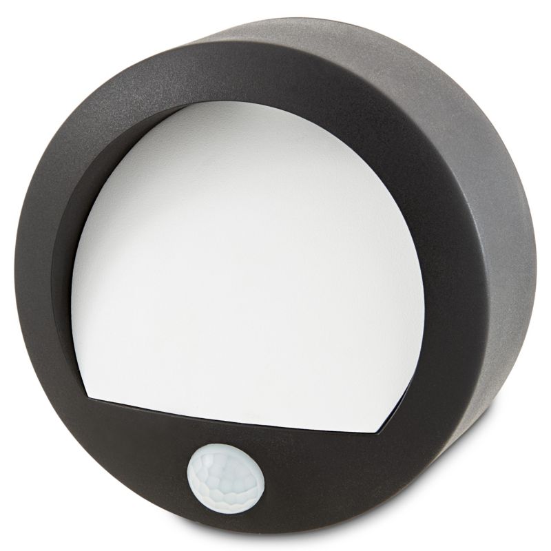 Kinkiet ogrodowy LED GoodHome Melville z czujnikiem ruchu 50 lm czarny