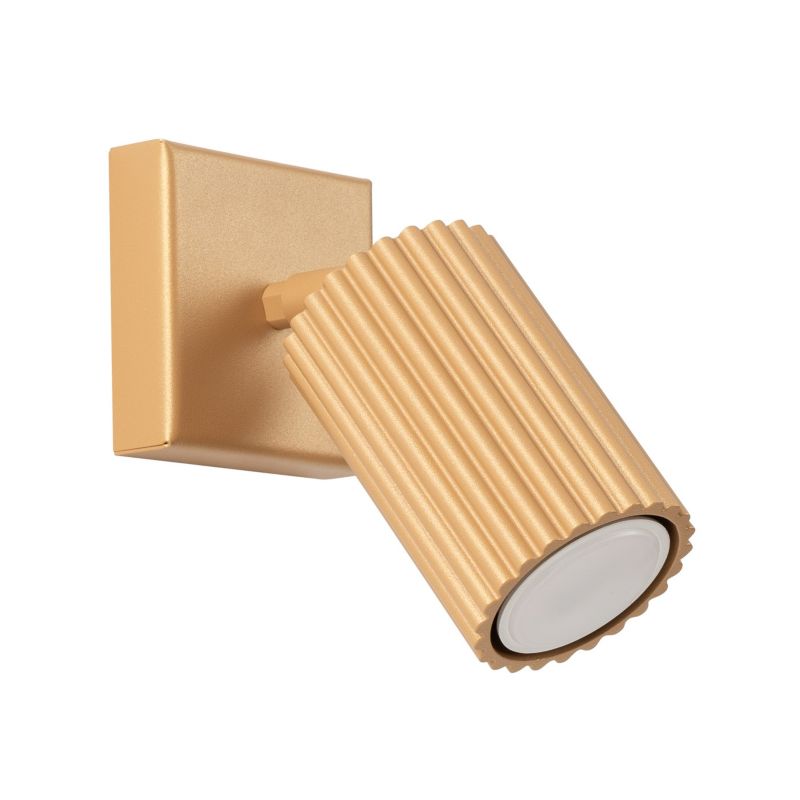 Kinkiet ścienny Sollux Lighting Karbon złoty do sypialni 1 x GU10 x IP20 wym: 8 x 16 x 8 cm - 1 szt.