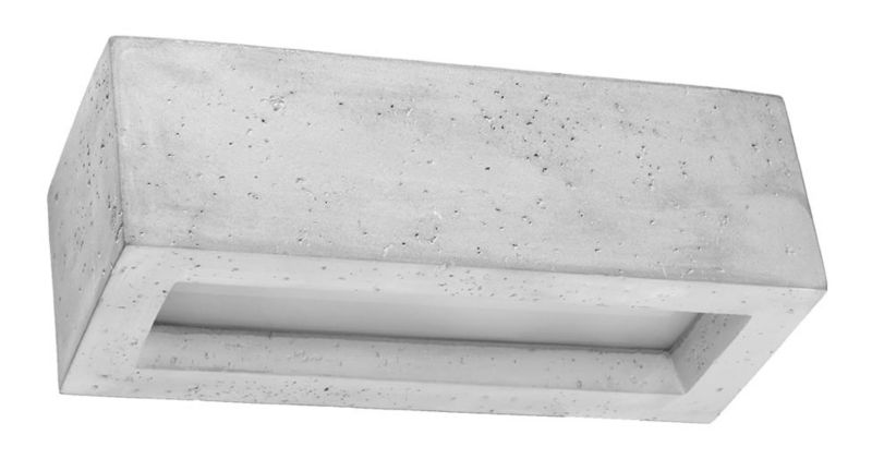 Kinkiet ścienny Sollux Lighting Vega szaro-biały 1 x E27 x 60W IP20 wym: 10 x 30 x 12 cm - 1 szt.