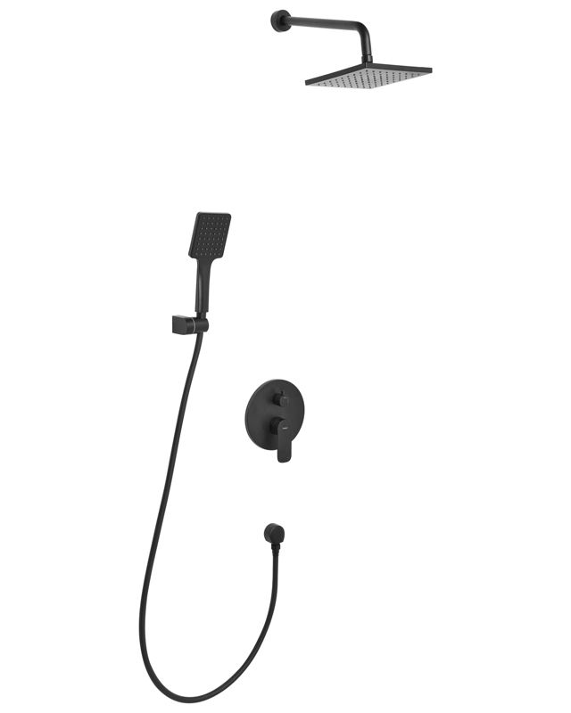 Zestaw prysznicowy podtynkowy z deszczownicą Guaratuba Czarny 1 szt.