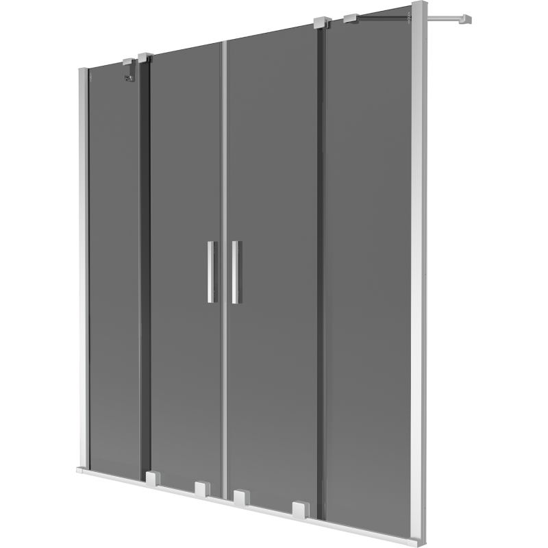 Parawan nawanny 2-skrzydłowy Mexen Velar grafit 150x150 cm 1 szt.