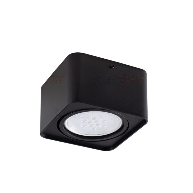 Reflektor sufitowy Kanlux Tubeo czarny 1 x ES111 x 25W IP20 wym: 15 x 15 cm - 1 szt.