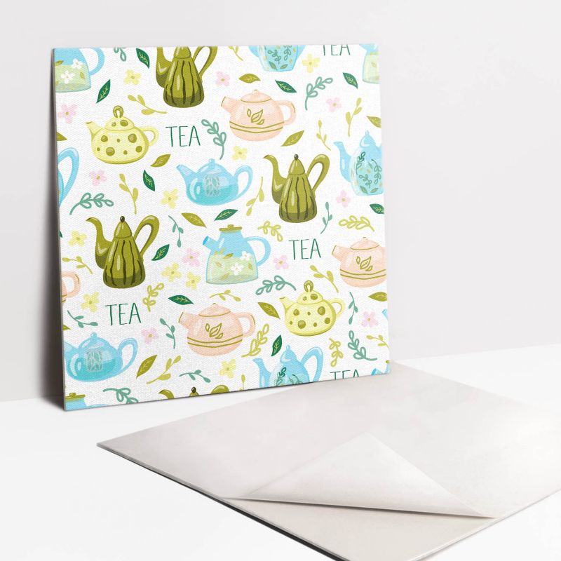 Kafelki samoprzylepne Tulup 30x30 cm Dzbanek do herbaty 9 szt.