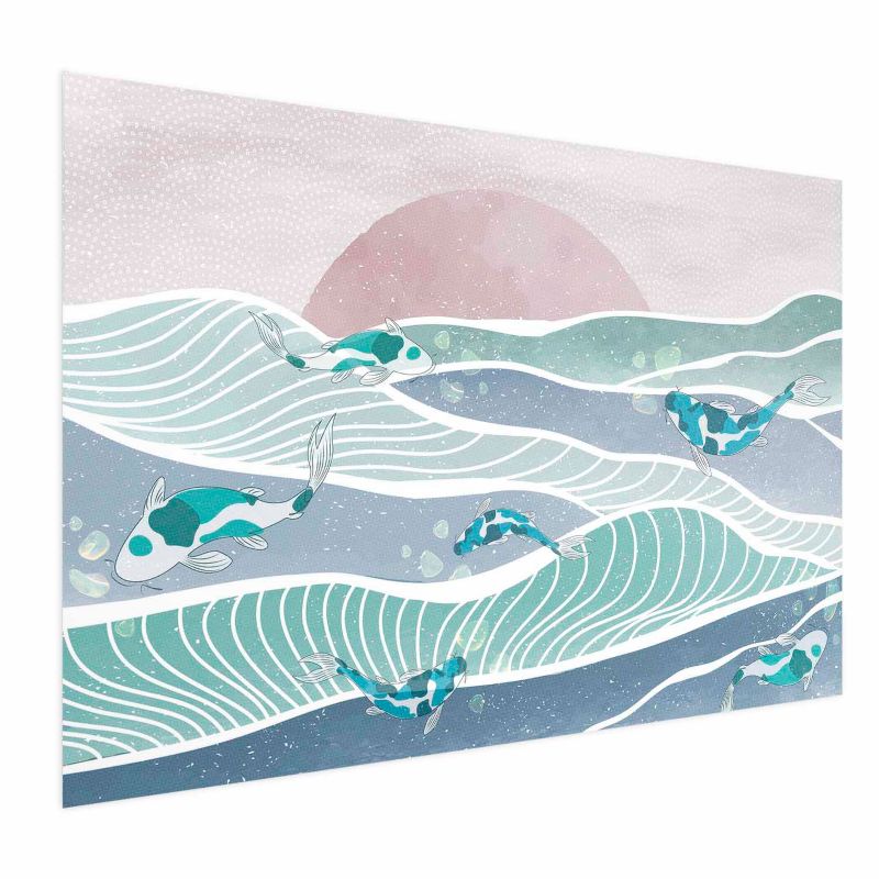 Plakat Artgeist Ryby na falach 30x21 cm bez ramy 1 szt