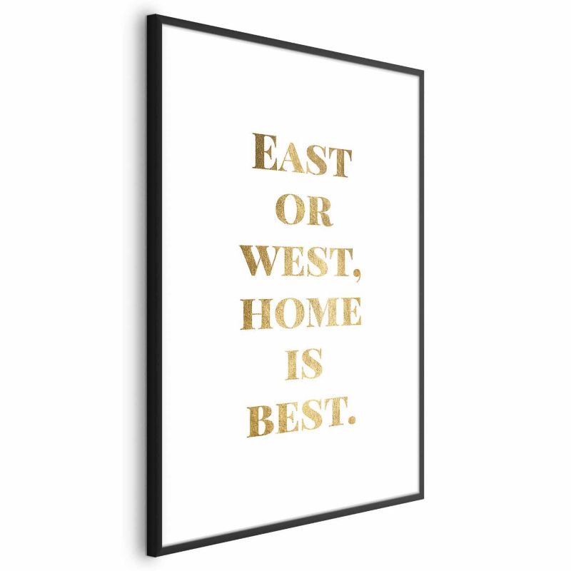 Plakat Artgeist Gold Home 40x60 cm z ramą czarną 1 szt