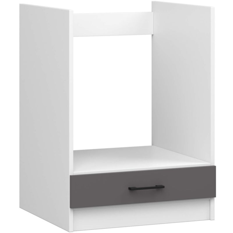 Szafka kuchenna pod Akord piekarnik S60 system Oliwia Biała 60 cm 1 drzwi kolor Grafit Szary mat 1 półka 60x55x82 cm 1 szt.