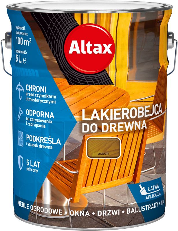 Lakierobejca do drewna Altax orzech 5 l